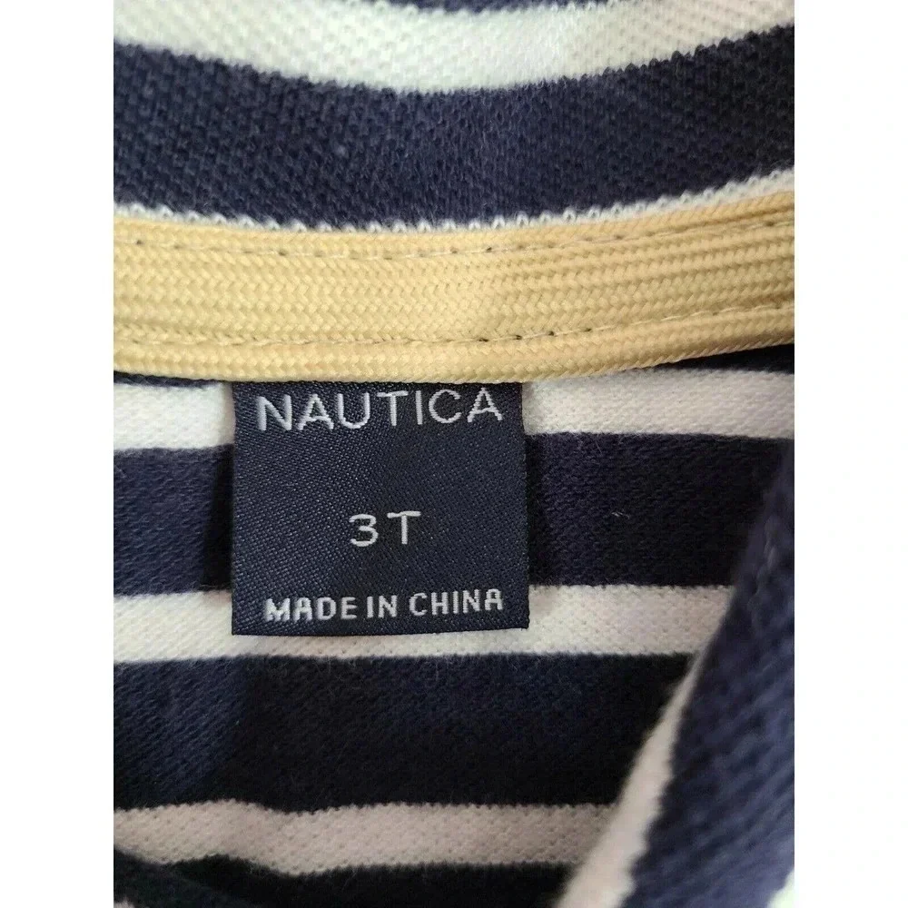 Nautica Kid's Top 3T Navy Blue White Stripe